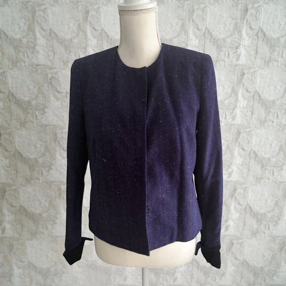 GAP Purple Covered Button Jacket Blazer Size 4 - Picture 2 of 8